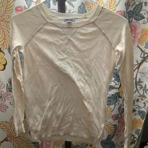 Cream colored long sleeve shirt with cute mini colorful dots. From old navy